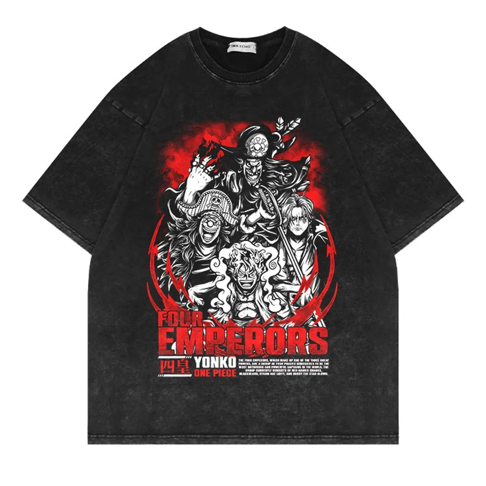 Men T-Shirts Anime Print Streetwear