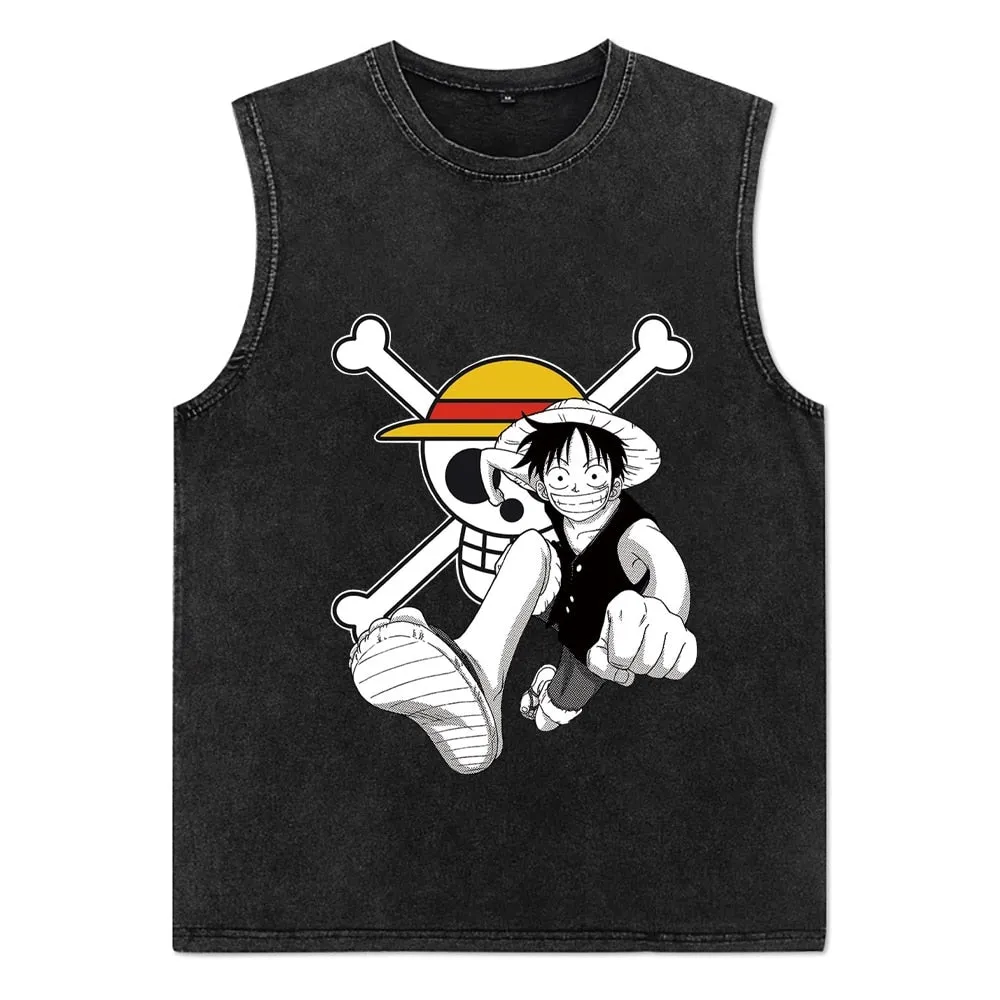Men T-Shirts Anime Print Streetwear