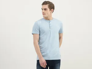 Men Textured V-Neck T-Shirt