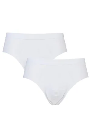 Mens 2 Pack Sloggi 24/7 Basic Natural Cotton Midi Briefs