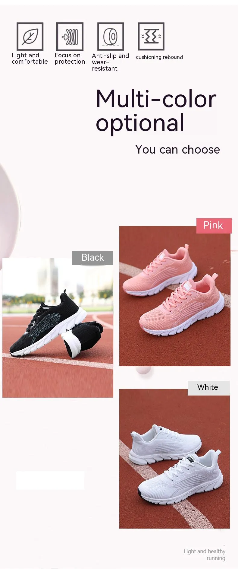 Men's And Women's Flying Woven Breathable Running Shoes