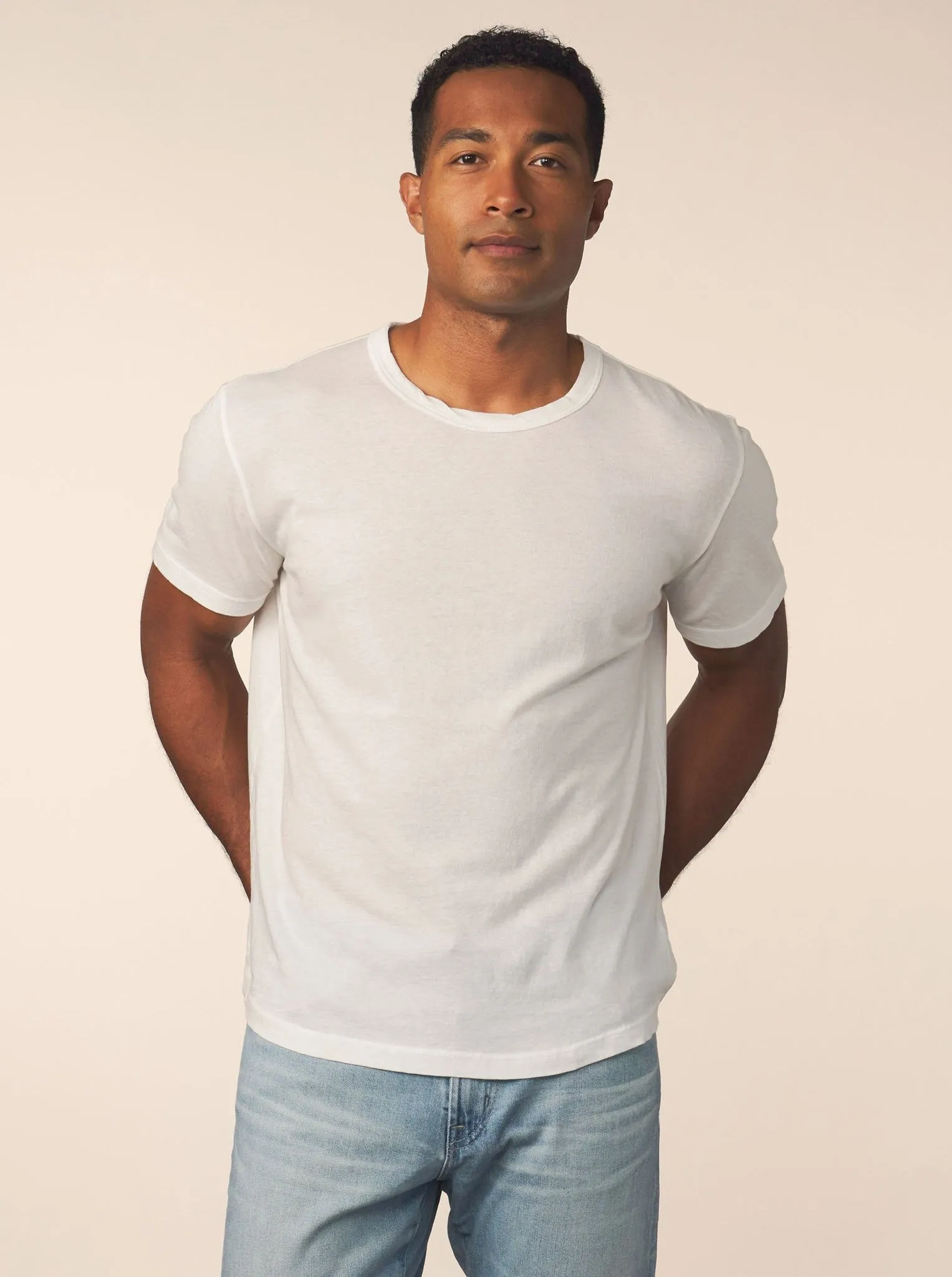 men’s cotton cashmere tee - white