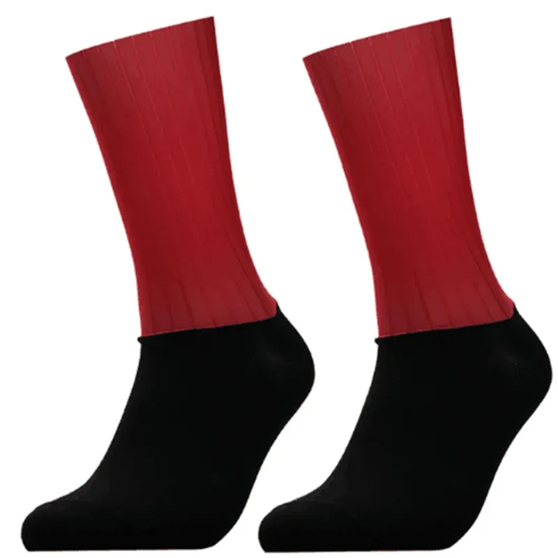 Men's Knee-High Anti-Slip Silicone Aero Cycling Socks