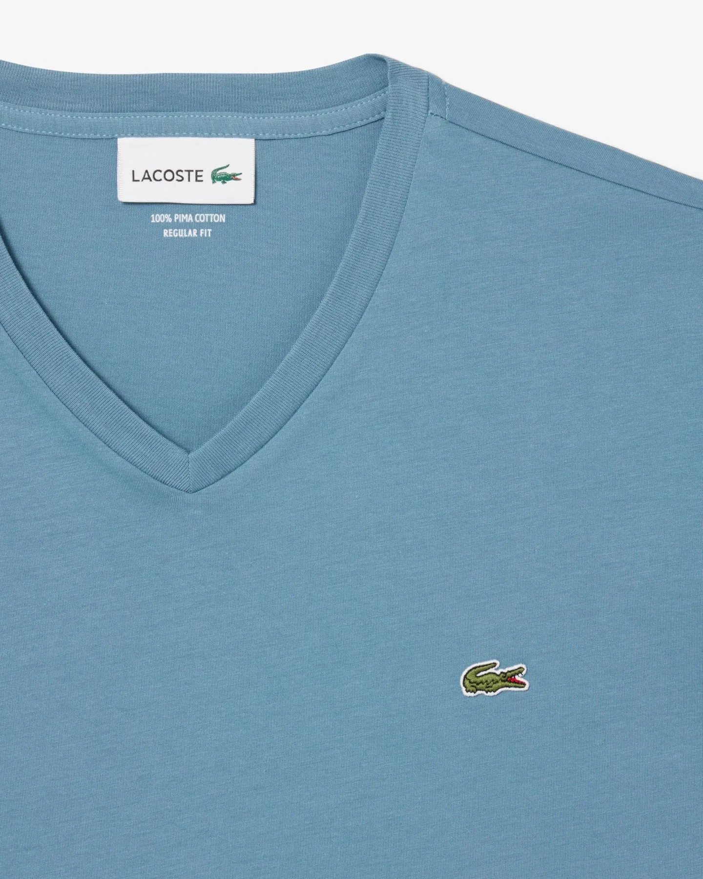 Men's Lightweight Pima Cotton V-Neck T-Shirt - Blue