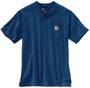 Men's Loose Fit Heavyweight Short-Sleeve Pocket Henley T-Shirt