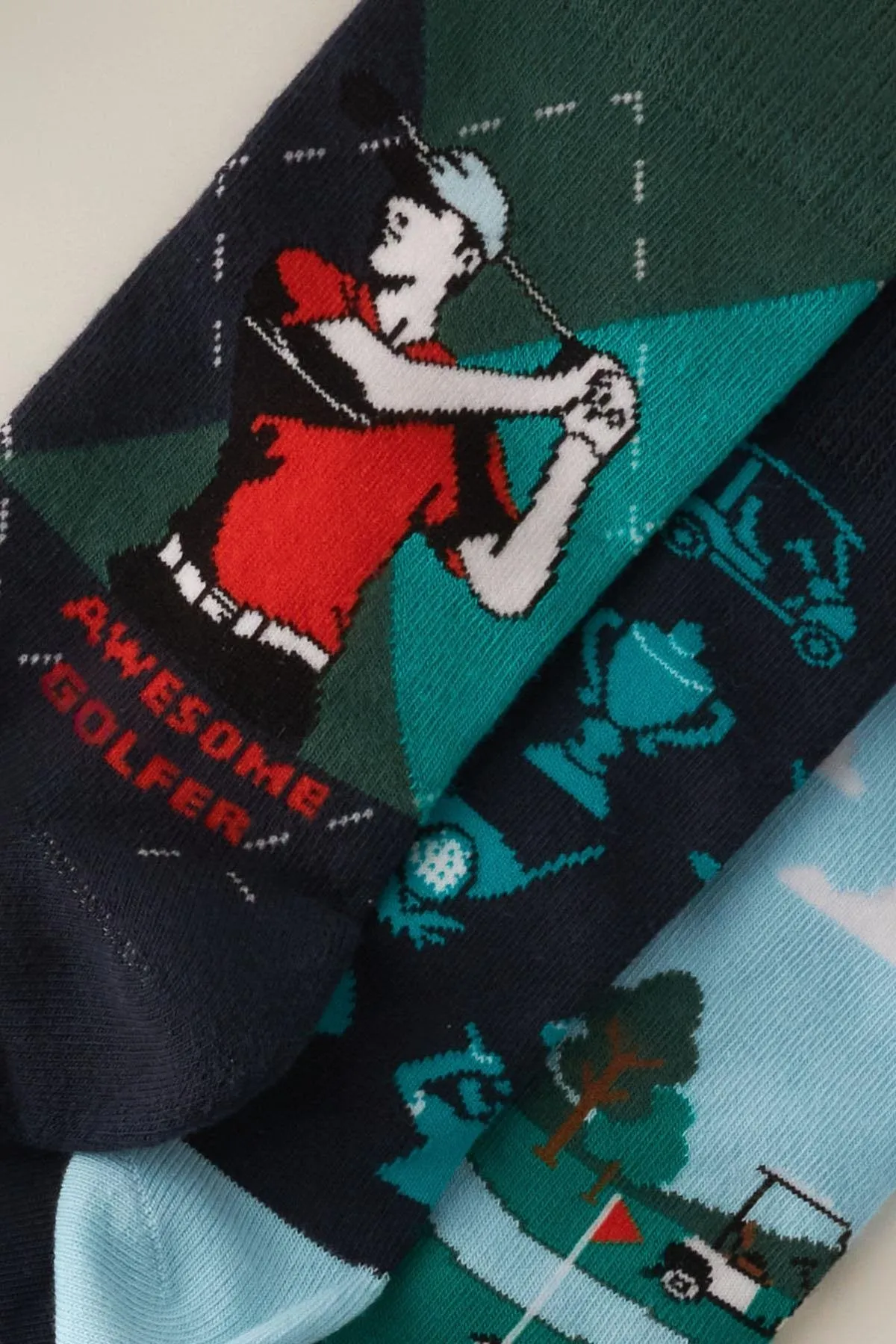 Men's Patterned Golf Socks Boxed 3-Pack