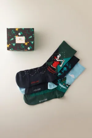 Men's Patterned Golf Socks Boxed 3-Pack