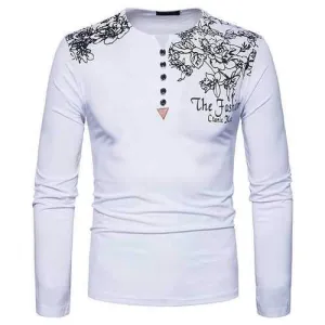 Mens Printed Pattern Casual Cotton T-Shirts