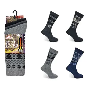 Mens ProHike Fairisle Wool Blend Boot 3 Pairs Socks