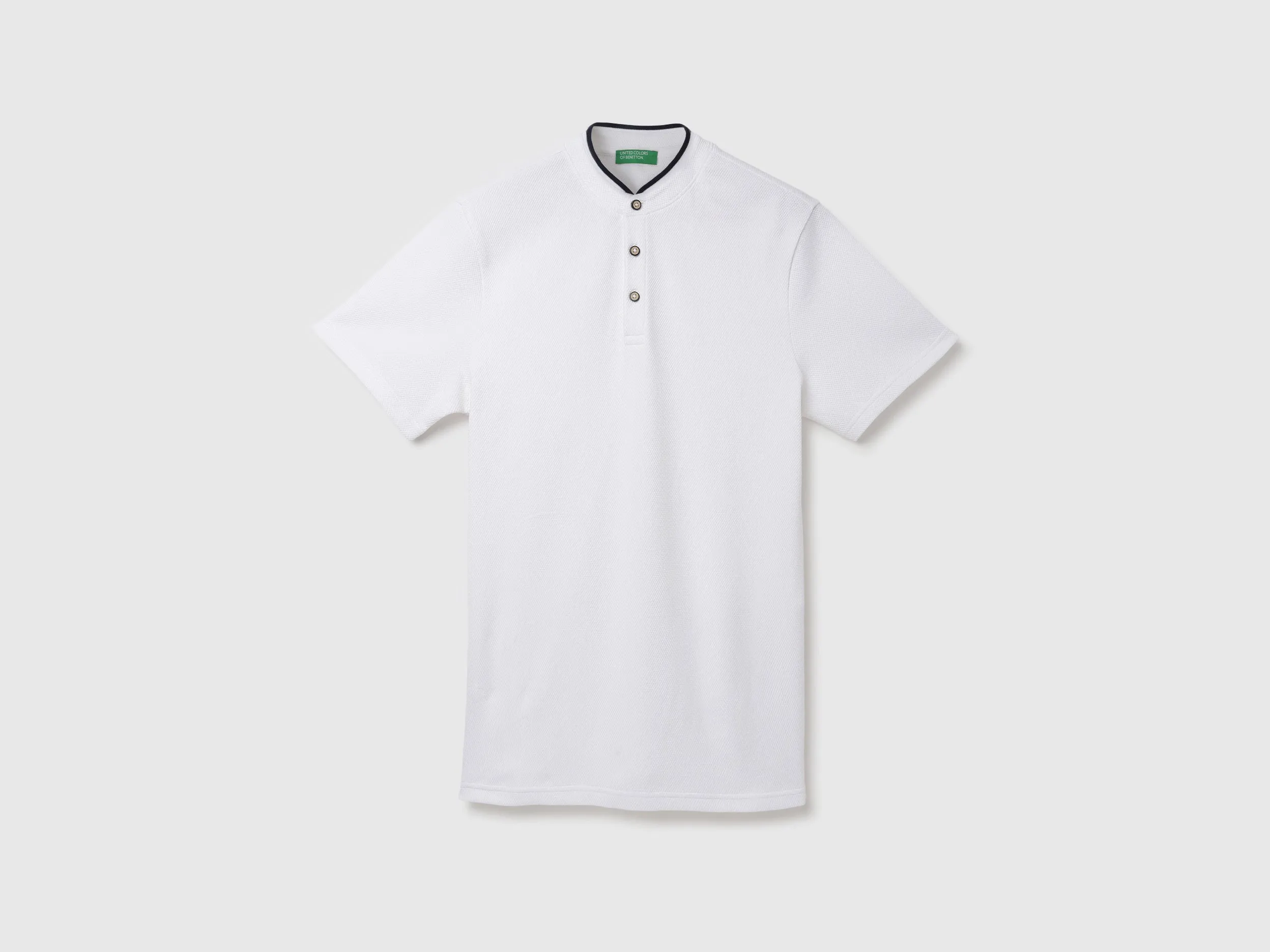 Men's Regular Fit Henley Neck Textured T-Shirt