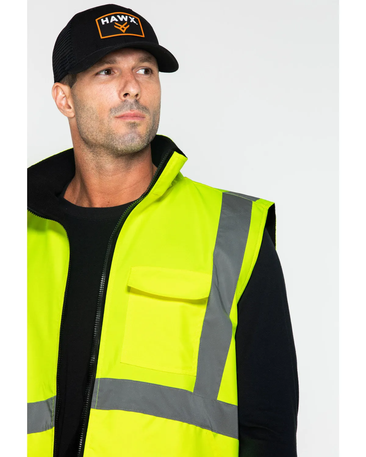 Men's Reversible Reflective Work Vest