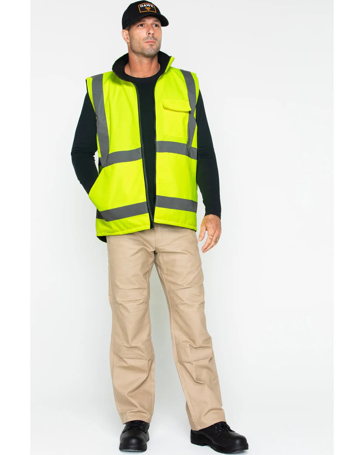 Men's Reversible Reflective Work Vest