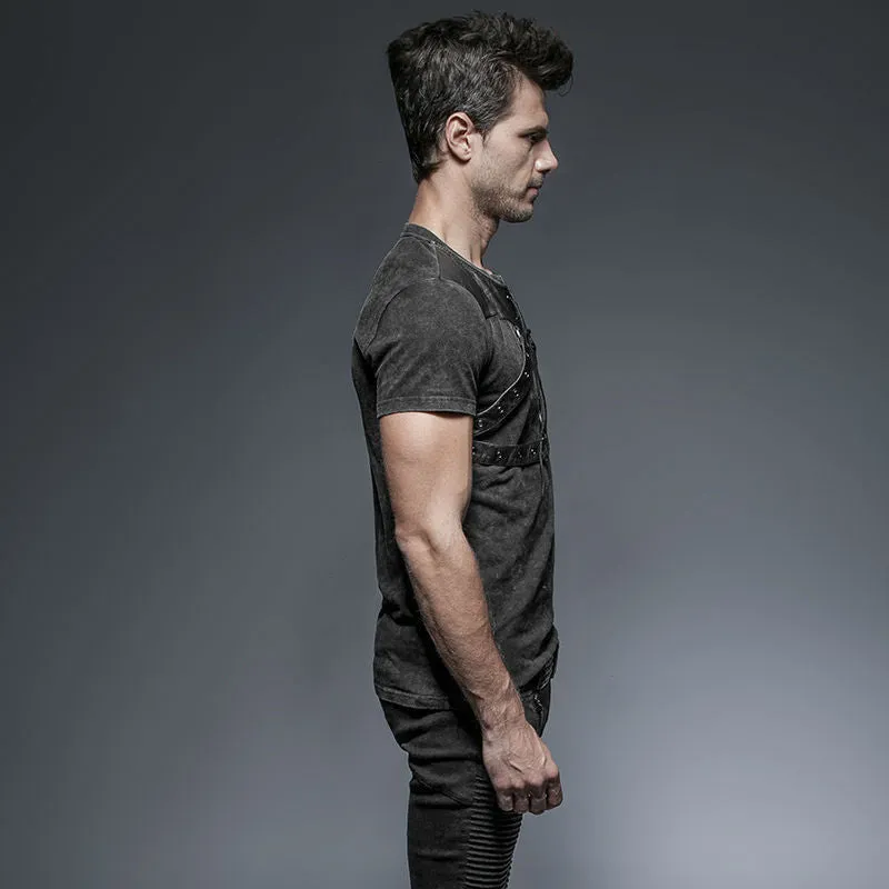 Men's Shirt Goth Punk/Street Punk Black Top