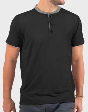 Men's Short Sleeve Henley T-Shirt