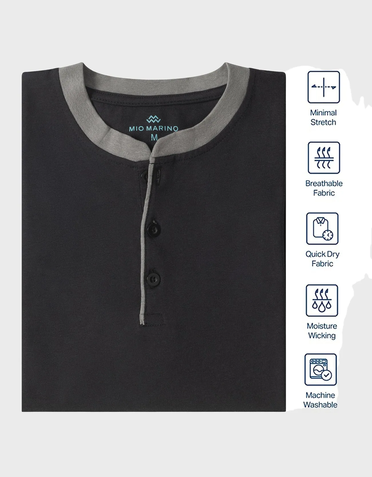 Men's Short Sleeve Henley T-Shirt