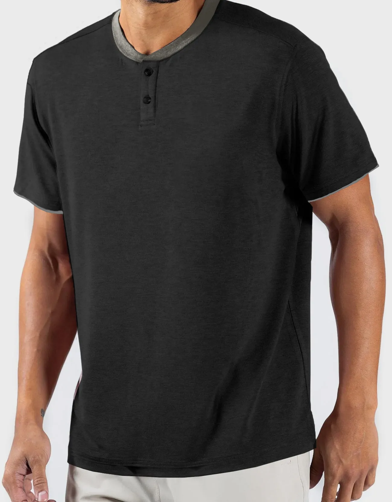 Men's Short Sleeve Henley T-Shirt