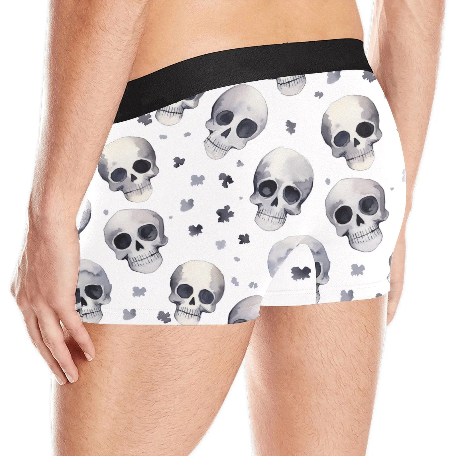 Men's Skulls Boxer Briefs With Comfortable Waistband