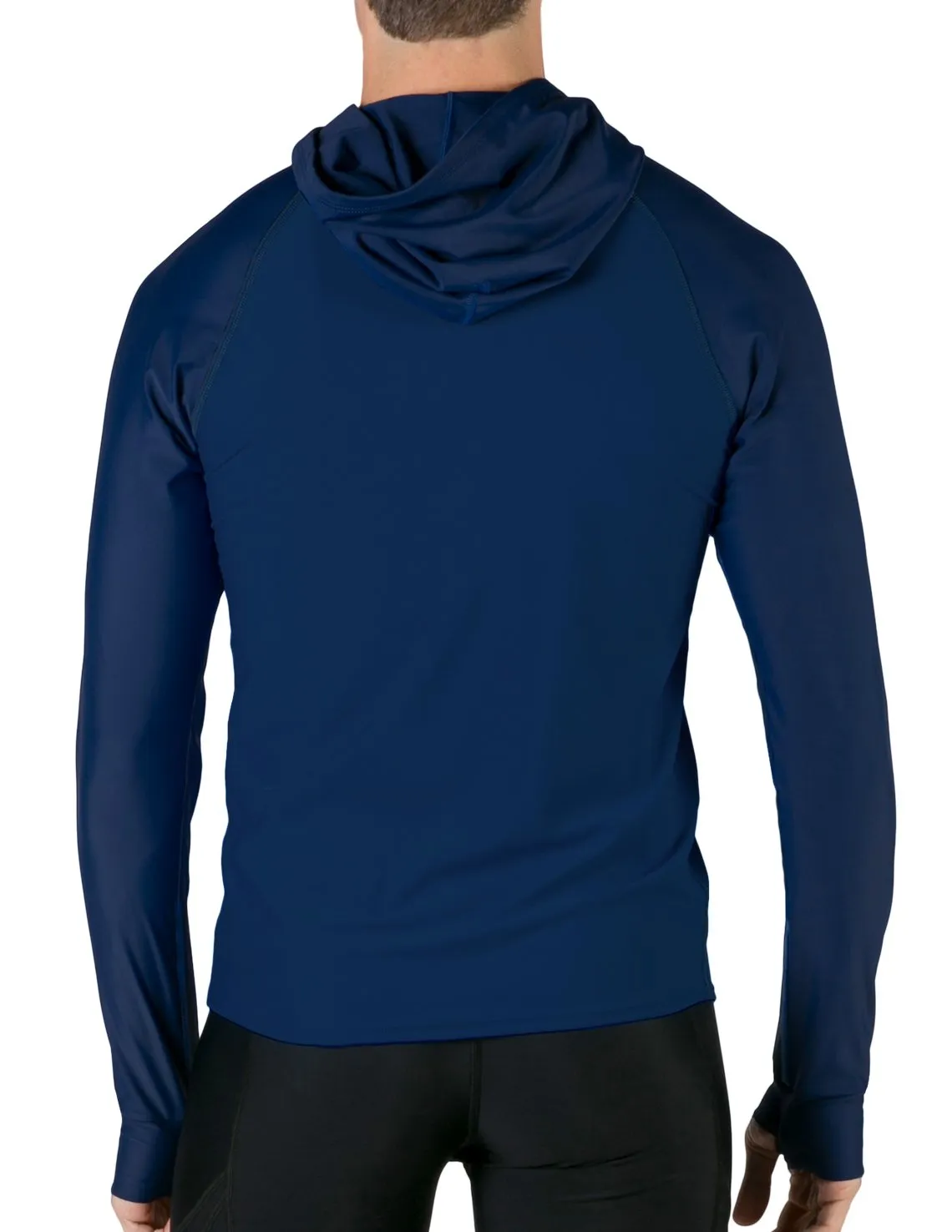 Men's  Swim Crest Rash Guard Relaxed Hoodie - Navy