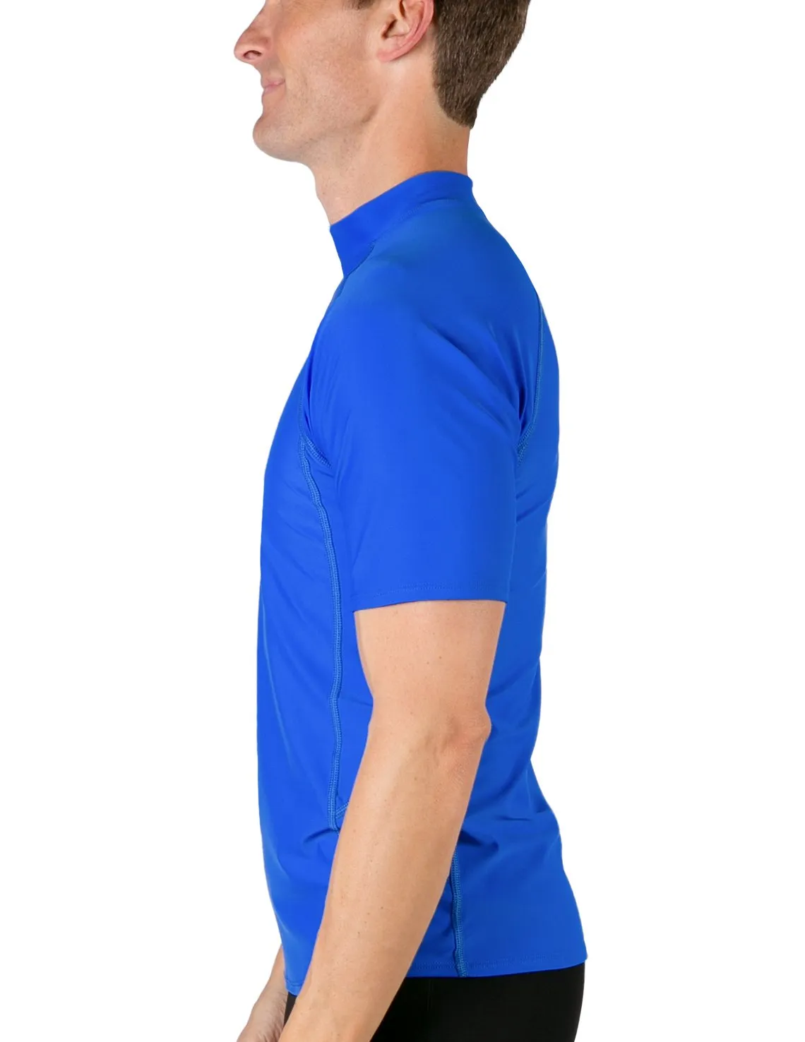 Men's  Swim Performance Short Sleeve Rash Guard - Royal