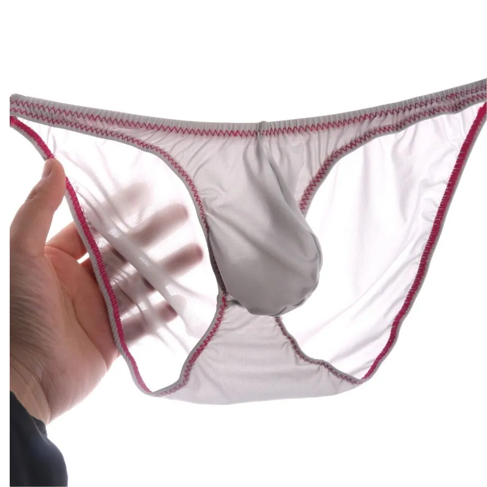 Men's Ultra Thin Ice Silk Low-Rise Briefs (4-Pack) - JEWYEE AY 819