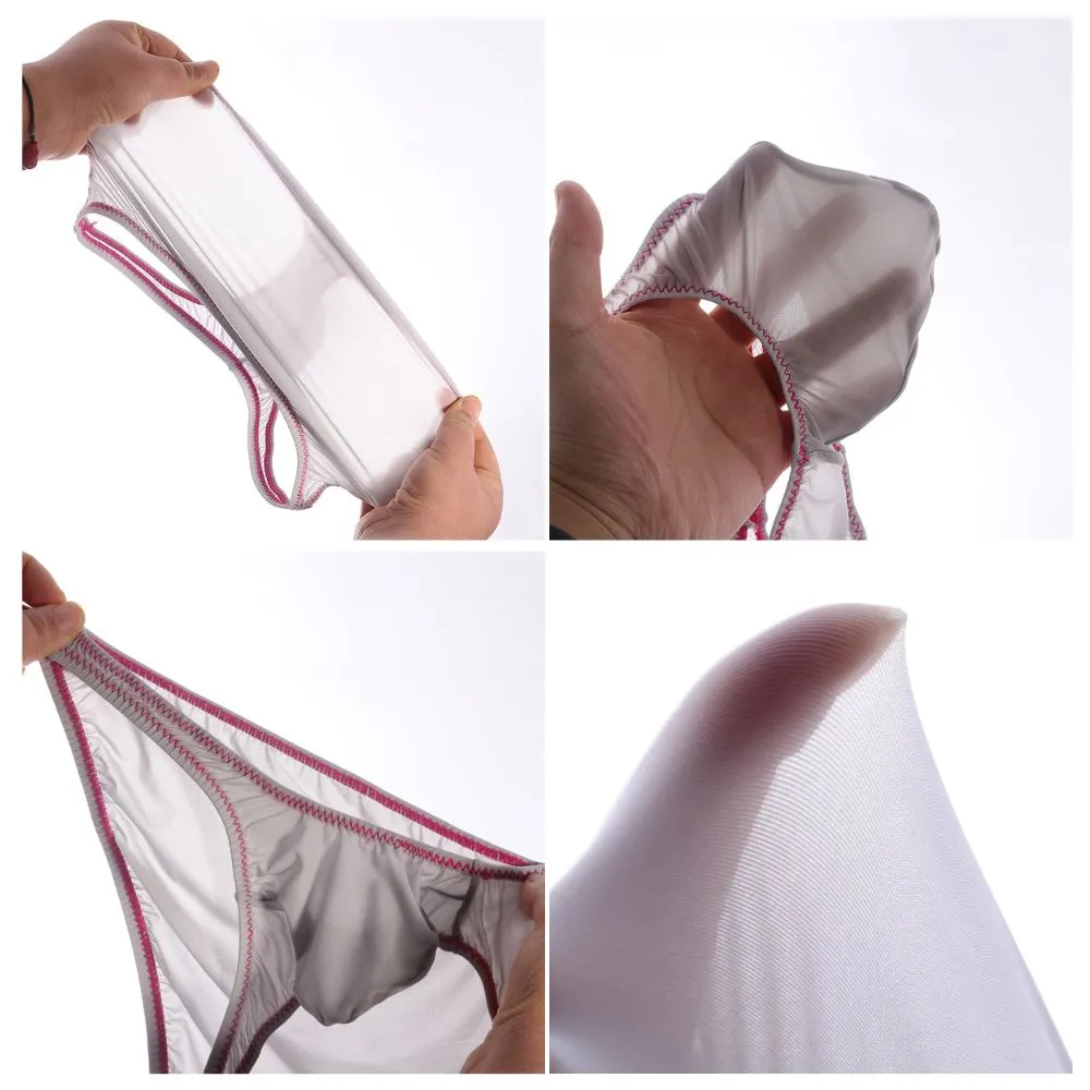 Men's Ultra Thin Ice Silk Low-Rise Briefs (4-Pack) - JEWYEE AY 819