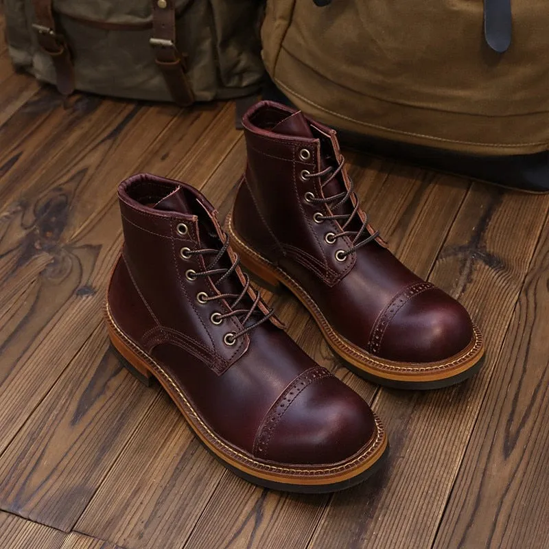Mens Work Shoes Military Tactical Motorcycle Safety Boots