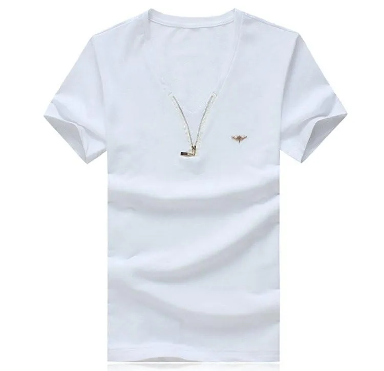 Men's Zip Up Fashion V-Neck