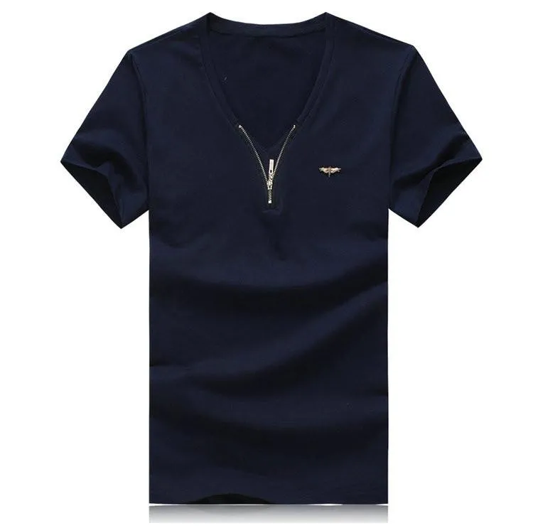 Men's Zip Up Fashion V-Neck