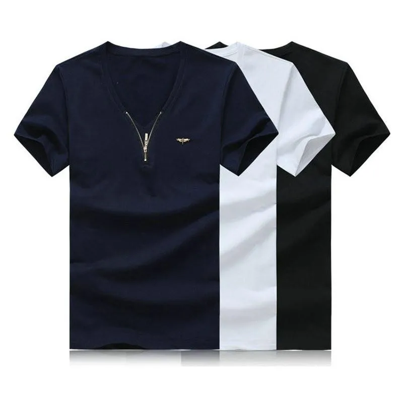 Men's Zip Up Fashion V-Neck
