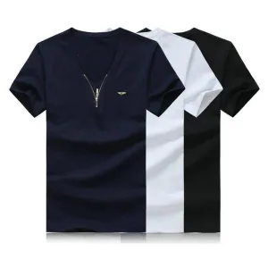 Men's Zip Up Fashion V-Neck