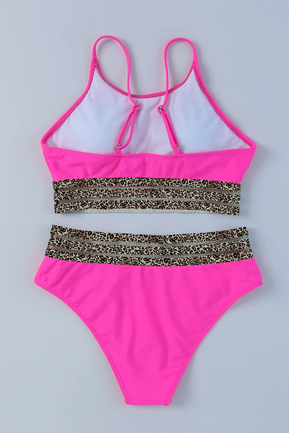 Mesh Trim 2pcs Bikini Swimsuit