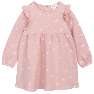 Miles the Label Sneaker Print Rose Terry Dress