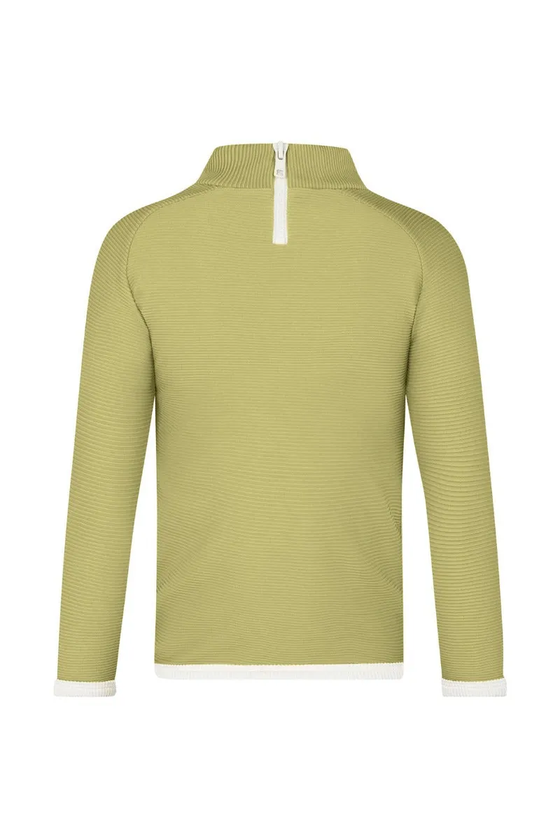 Mini Rib L/Slv Rashie Top - Avocado