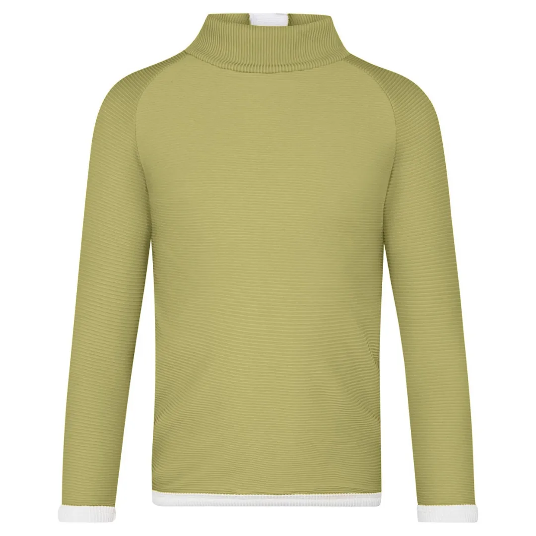 Mini Rib L/Slv Rashie Top - Avocado