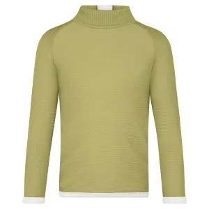 Mini Rib L/Slv Rashie Top - Avocado