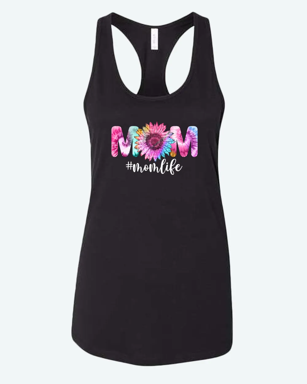 Mom Life flowery design tank top
