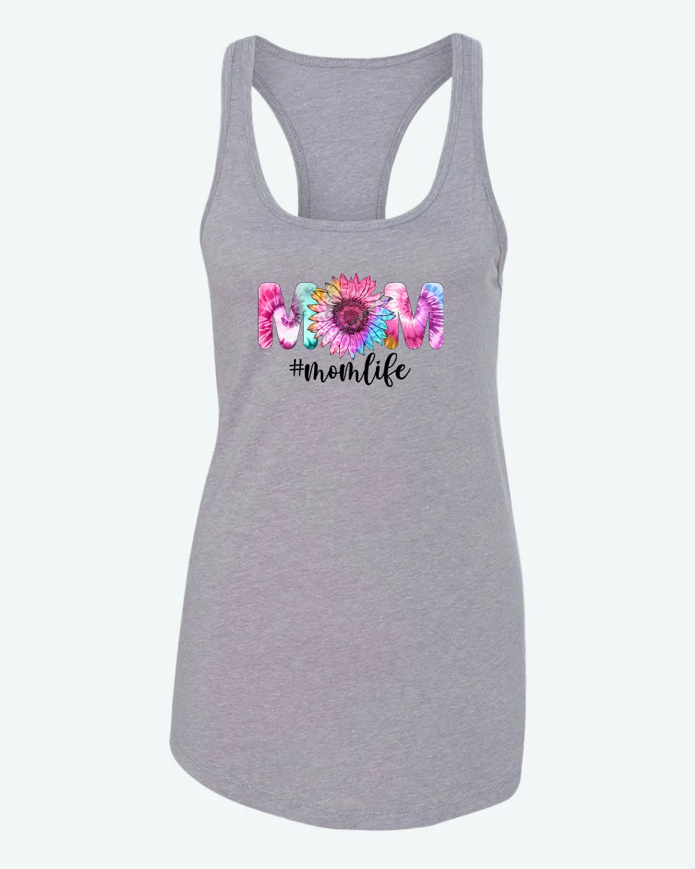 Mom Life flowery design tank top