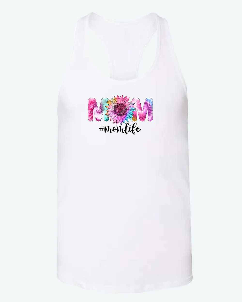 Mom Life flowery design tank top
