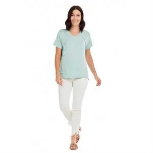 Mud Pie Minah V-Neck Tee - Seafoam