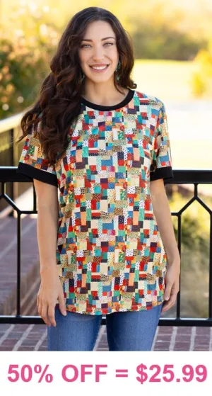Multi Patch short sleeve top