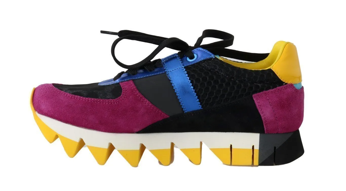 Multicolor Leather Sneakers Shoes