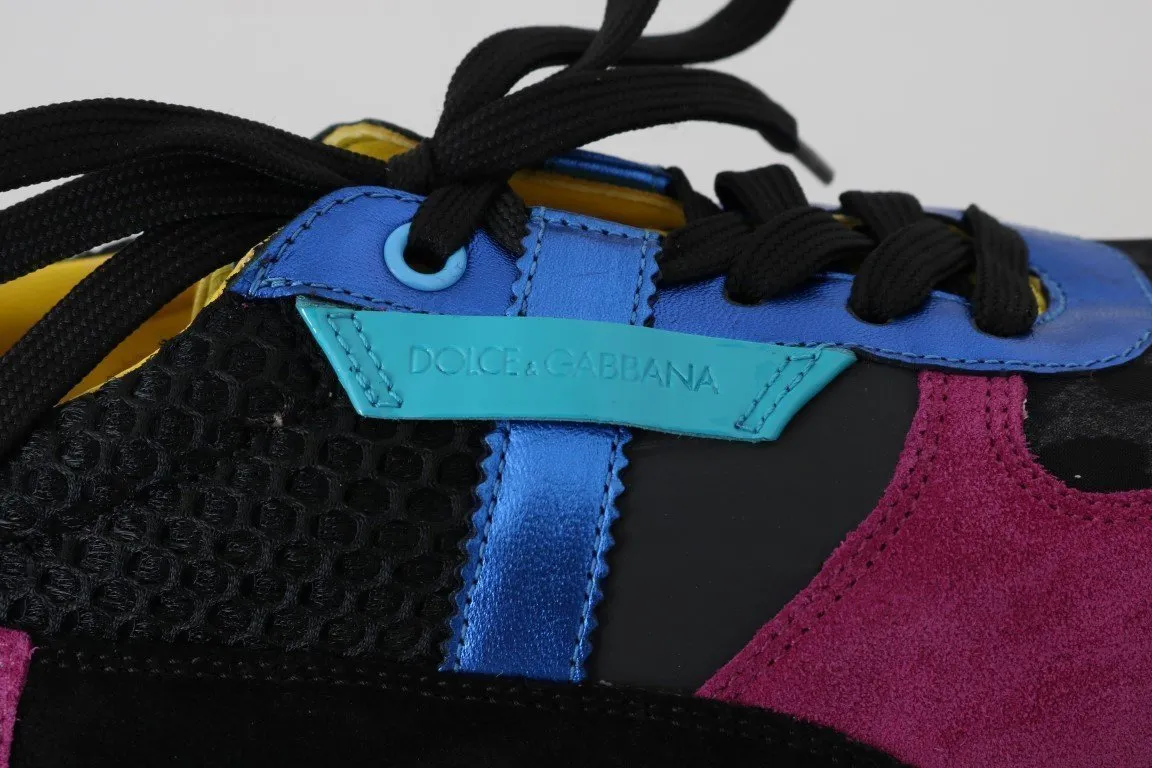 Multicolor Leather Sneakers Shoes