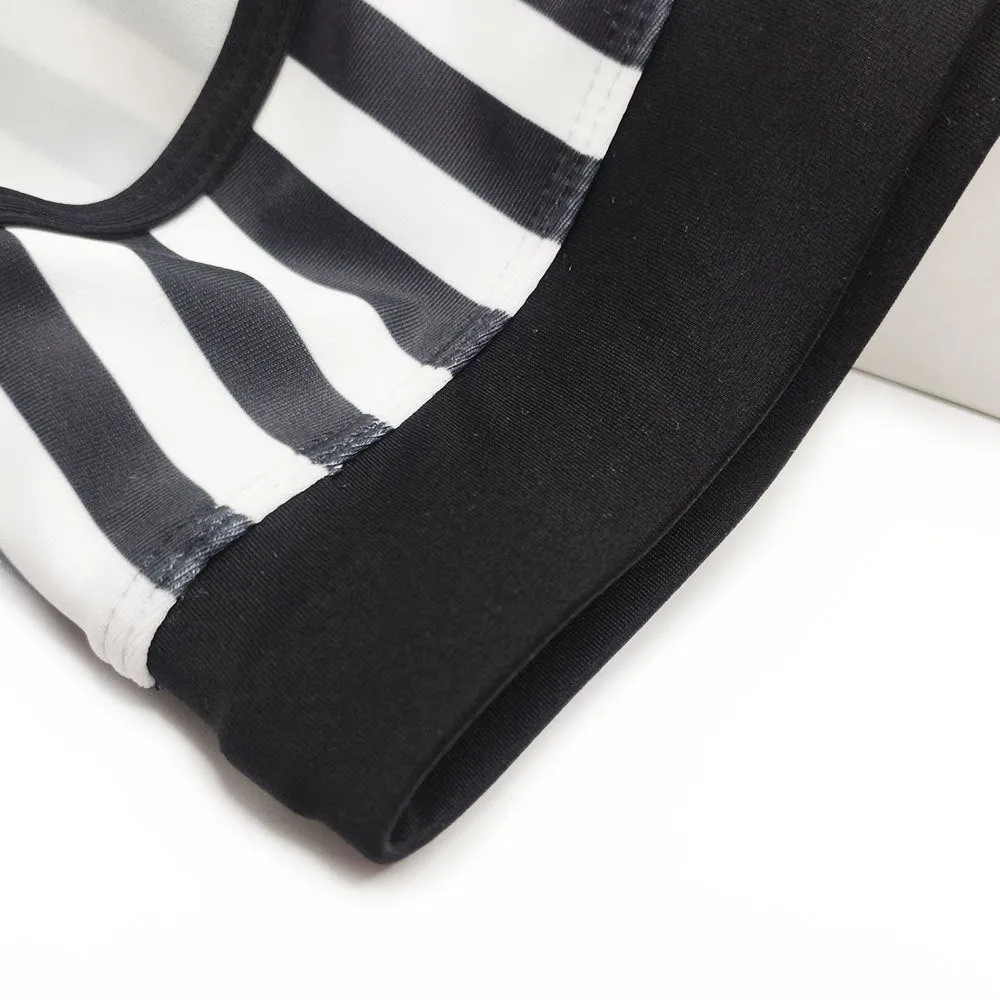 Mykonos Swim Briefs Black and White Striped w