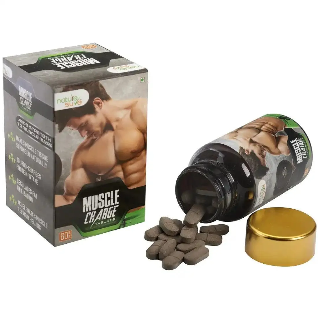 Nature Sure Muscle Charge Tablets For Faster Muscle Recovery and Protein Absorption