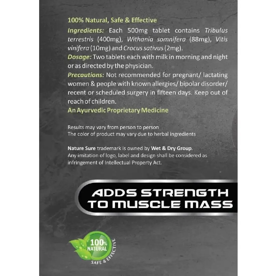 Nature Sure Muscle Charge Tablets For Faster Muscle Recovery and Protein Absorption