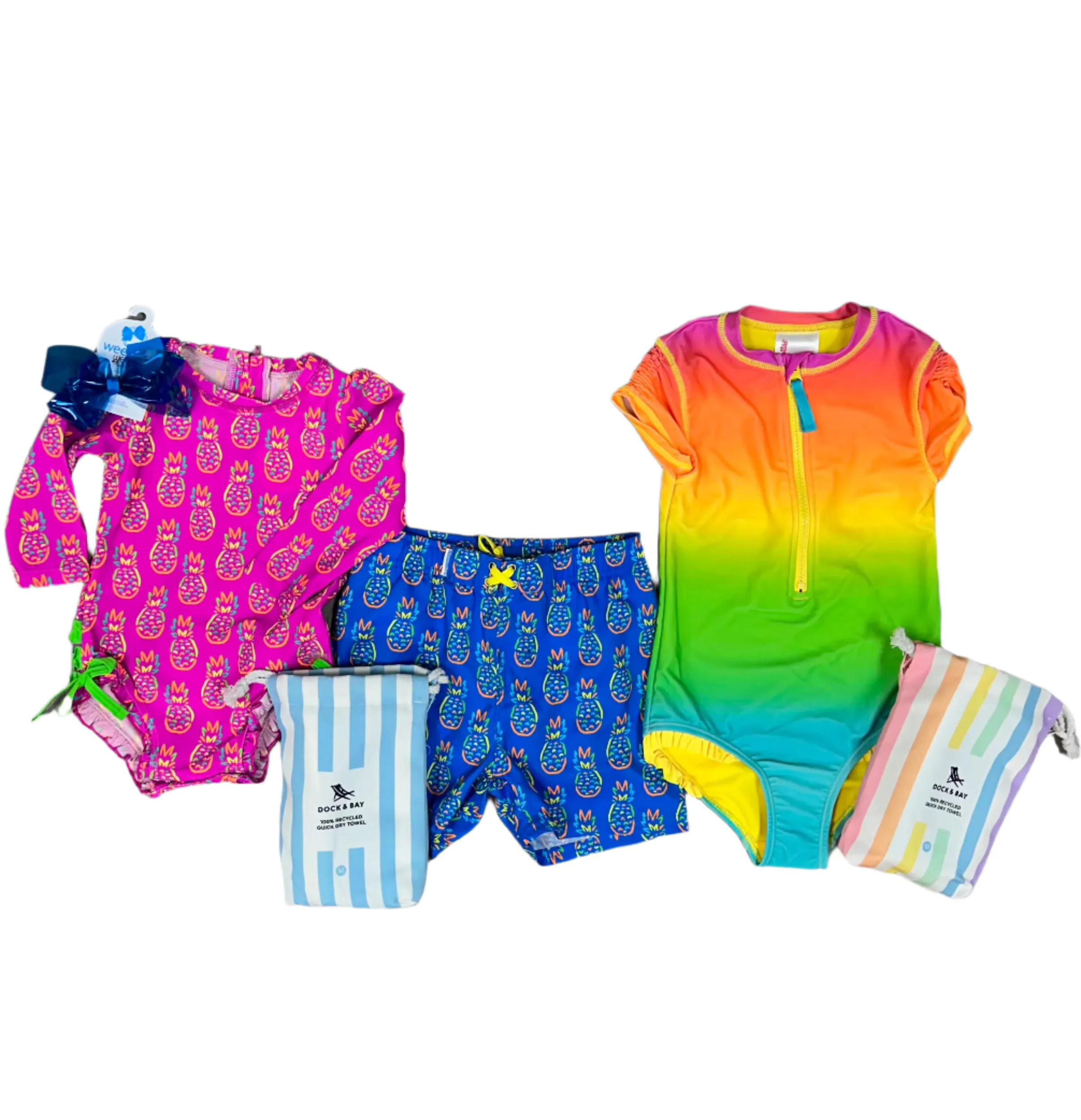 Neon Violet Pineapples L/S One Piece Rash Grard