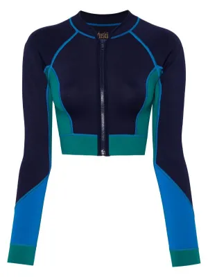 Neoprene Long Sleeve Classic Neoprene Panel Rash | Navy & Green