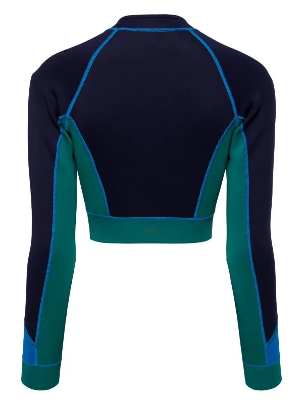 Neoprene Long Sleeve Classic Neoprene Panel Rash | Navy & Green
