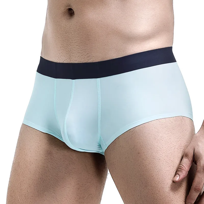 New Ice Silk Seamless Solid Color Men's Underwear
