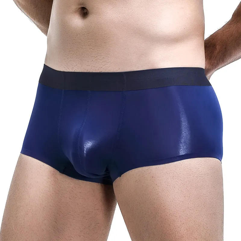 New Ice Silk Seamless Solid Color Men's Underwear